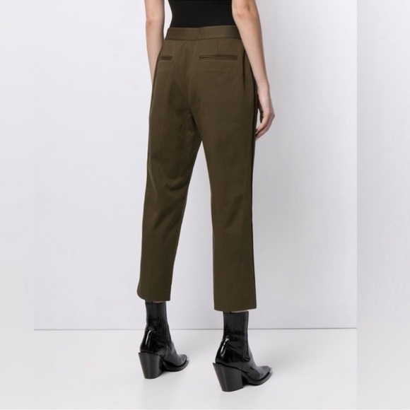Equipment Femme Pant Olive Green Cropped Trousers Size 0 - Picture 2 of 5